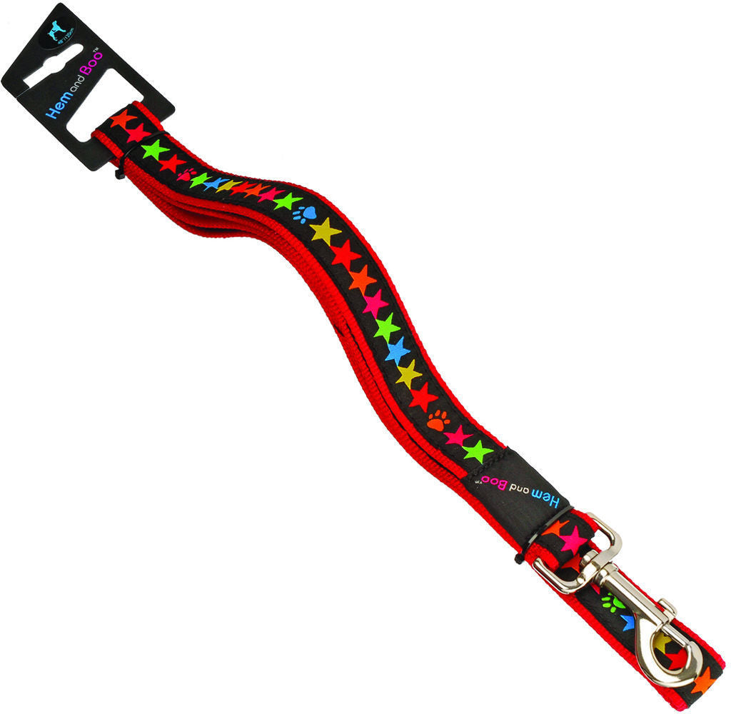 Hem and Boo Balck Stars Collar and Lead Set