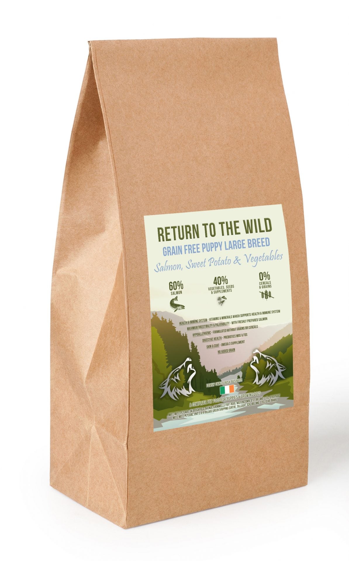 Return To The Wild - Grain Free Puppy Large Breed - Salmon, Sweet Potato & Vegetables 2kg 2kg