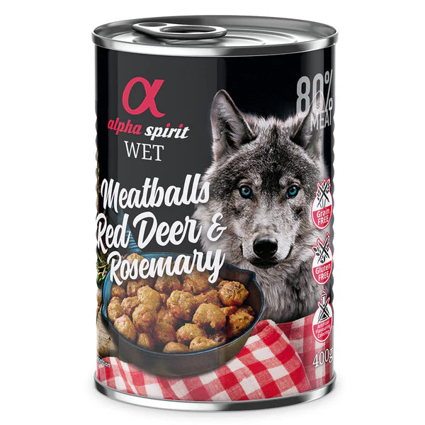 Alpha Spirit Deer with Rosemary Meatballs Dog Wet Food