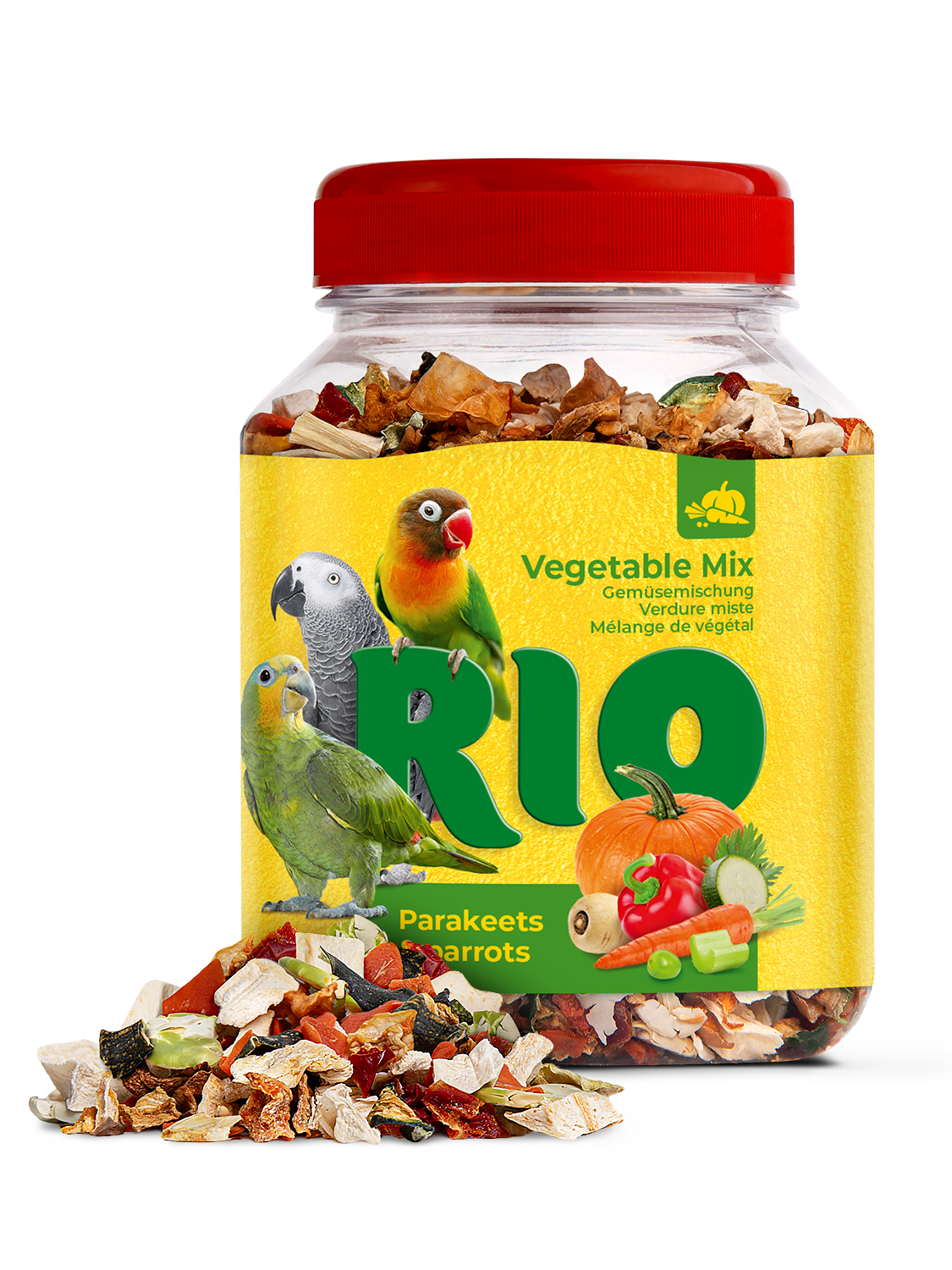 RIO Vegetable Mix Tub – Natural Treat for Parakeets & Parrots
