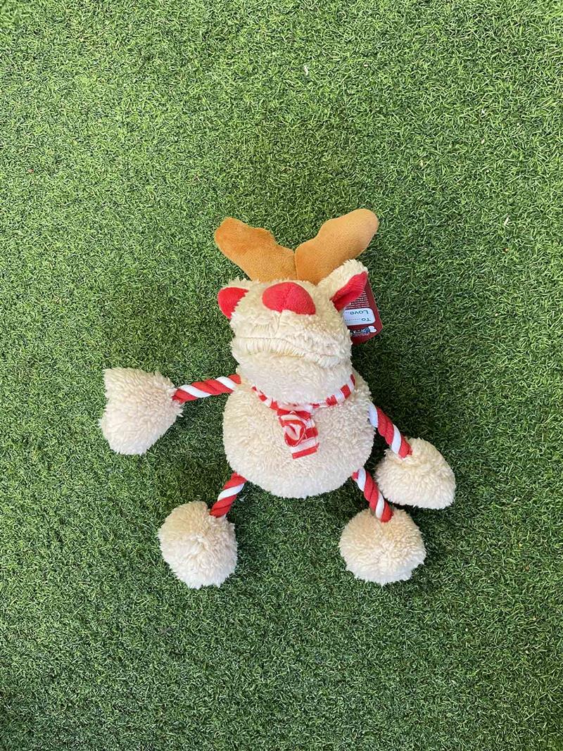 Xmas Reindeer Rope Dog Toy