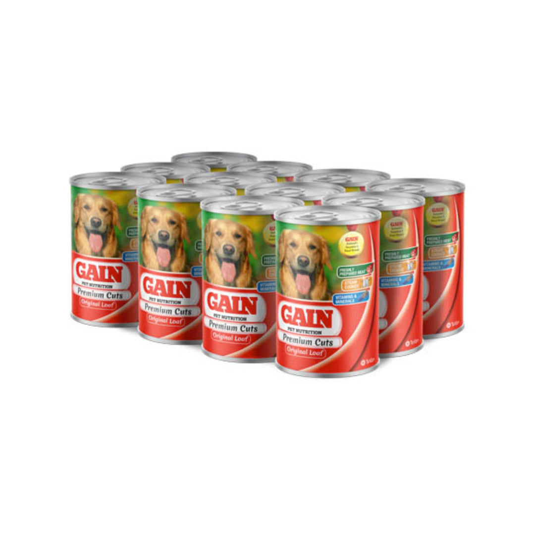 Gain Dog Wet Food Premium Cuts Original Loaf Pack of 12
