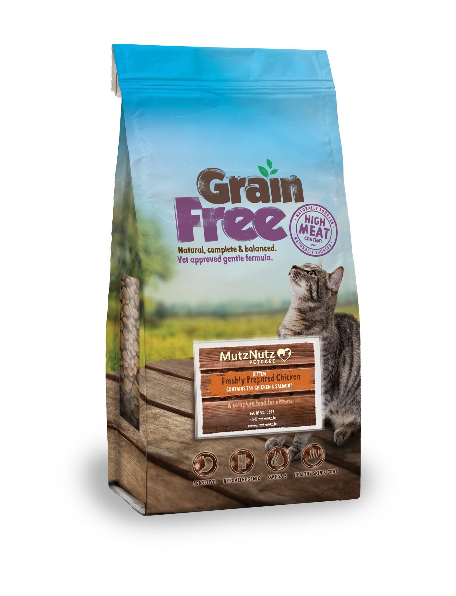 Mutz Nutz - Grain Free Kitten - Chicken and Salmon 2Kg