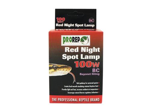 ProRep Red Night Spot Lamp 100w Bayonet Fitting