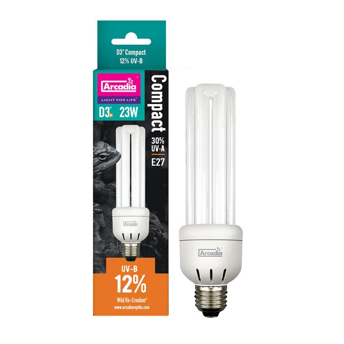 Arcadia D3+ Compact Bulb, 12% 13W & 23W