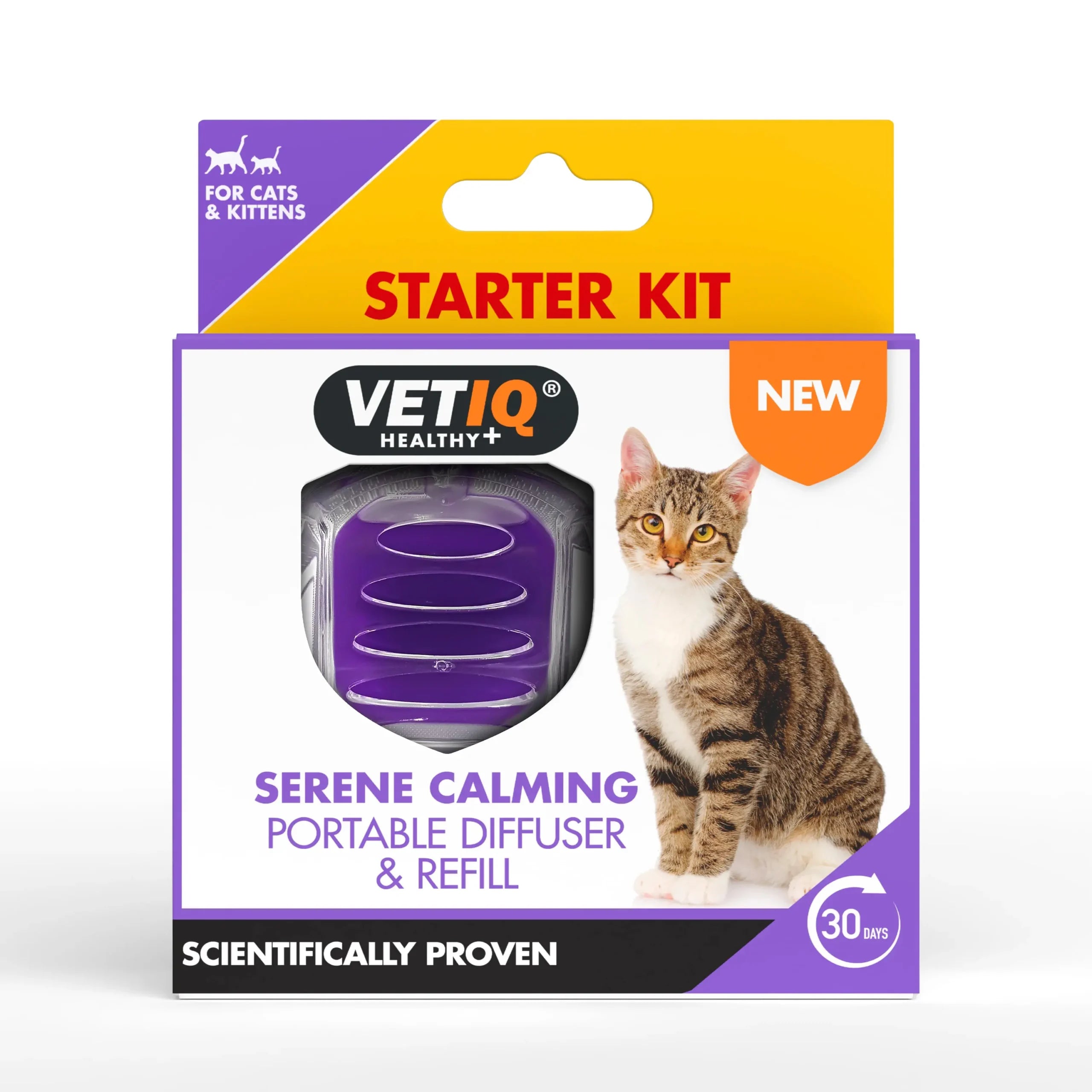 VETIQ Calming Portable Diffuser & Refill –  Stress Relief for Cats