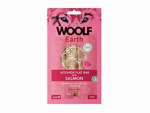 Woolf Earth Noohide Flat Bar With Salmon Medium 3Pcs