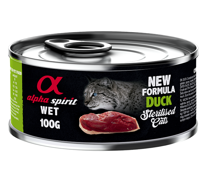 Alpha Spirit Duck Cat wet food