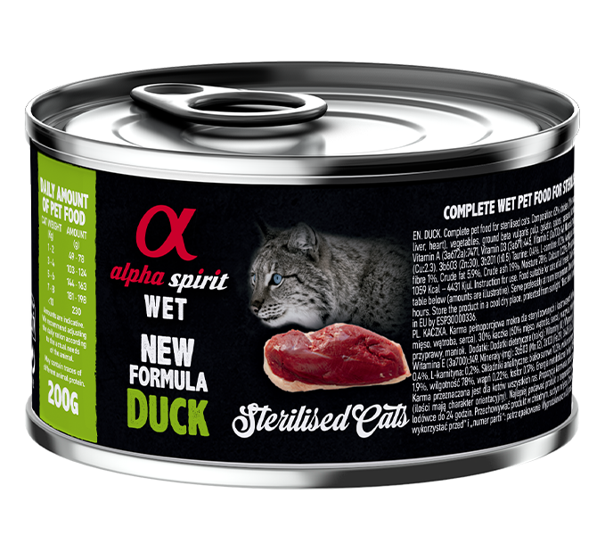 Alpha Spirit Duck Cat wet food