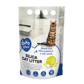 Duvo Plus Silica Cat Litter With Fresh Lemon Scent 5Ltr