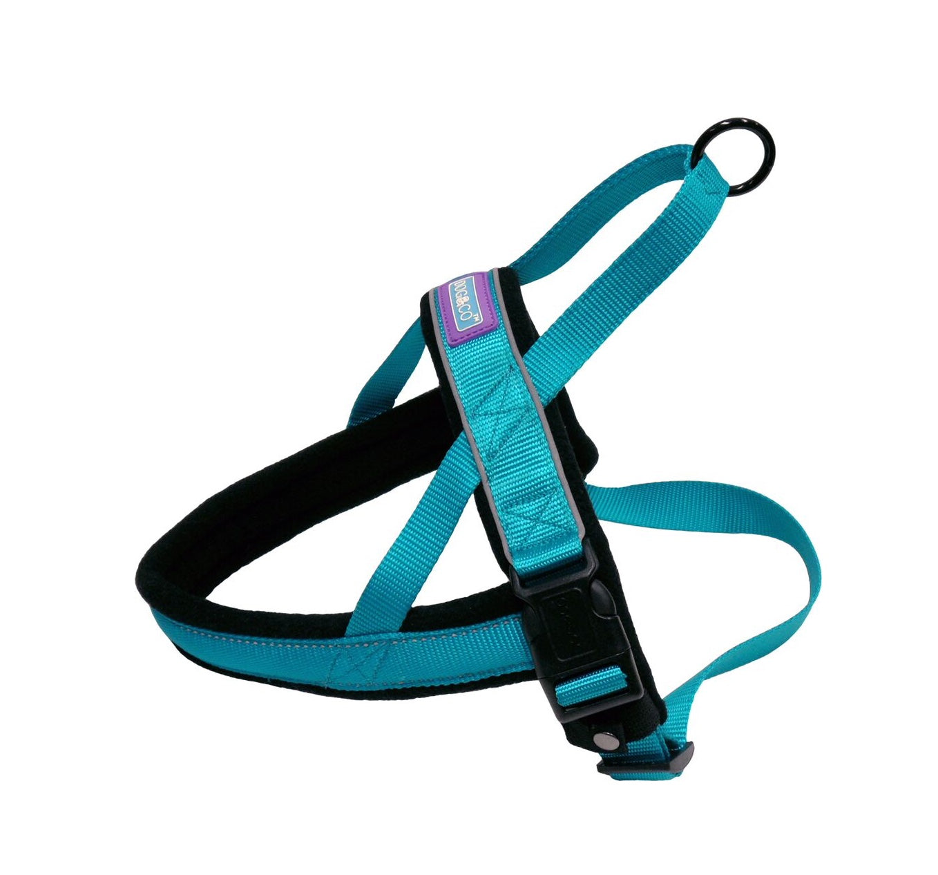 Hemmo and Co Reflective Padded Aqua Harness S