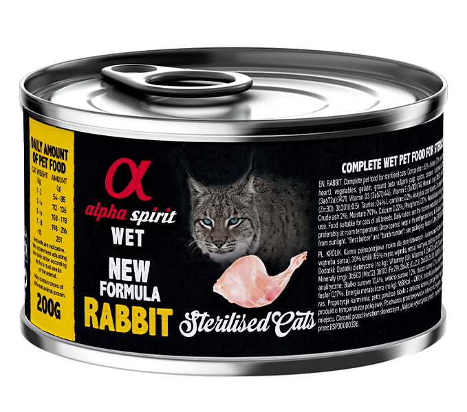 Alpha Spirit Rabbit wet cat food