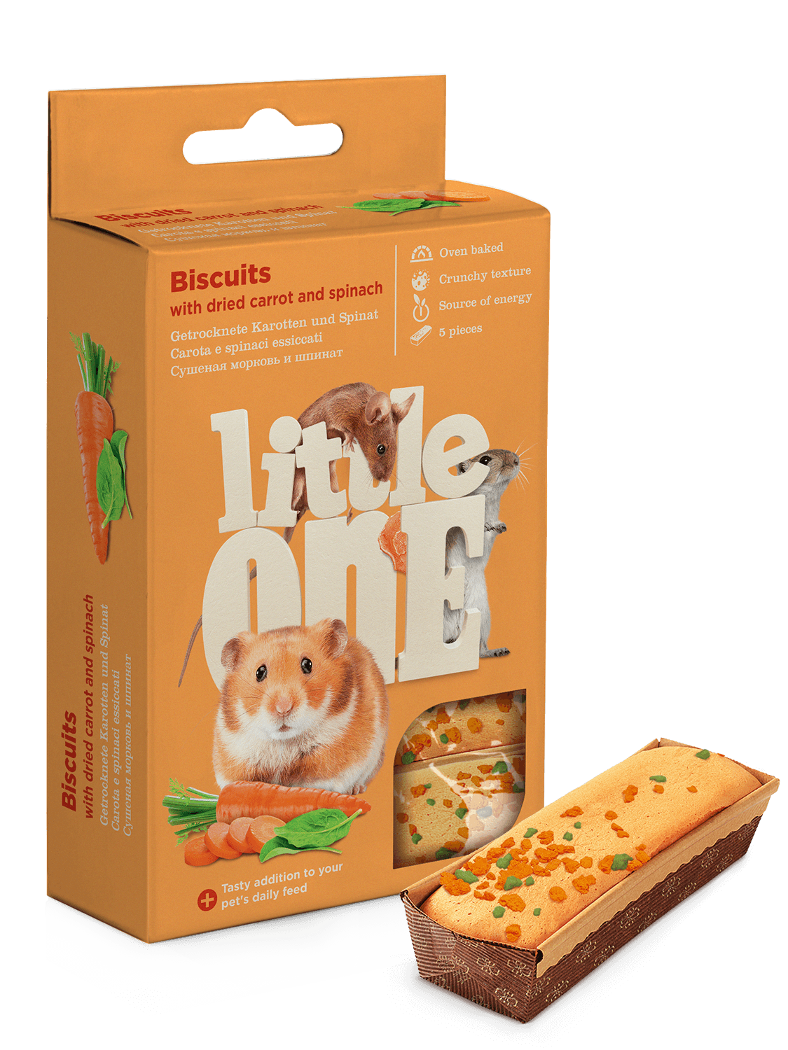 Little One Biscuits for Small Animals With Dried Carrot