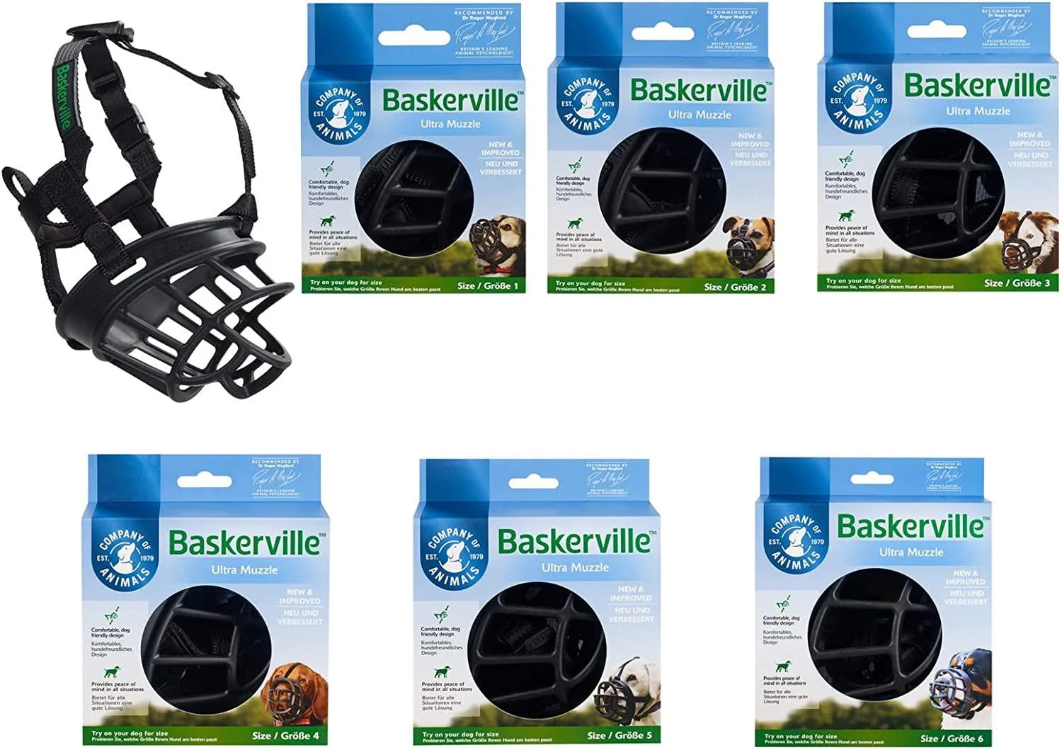 Baskerville Ultra Dog Muzzle (Sizes 1–6)