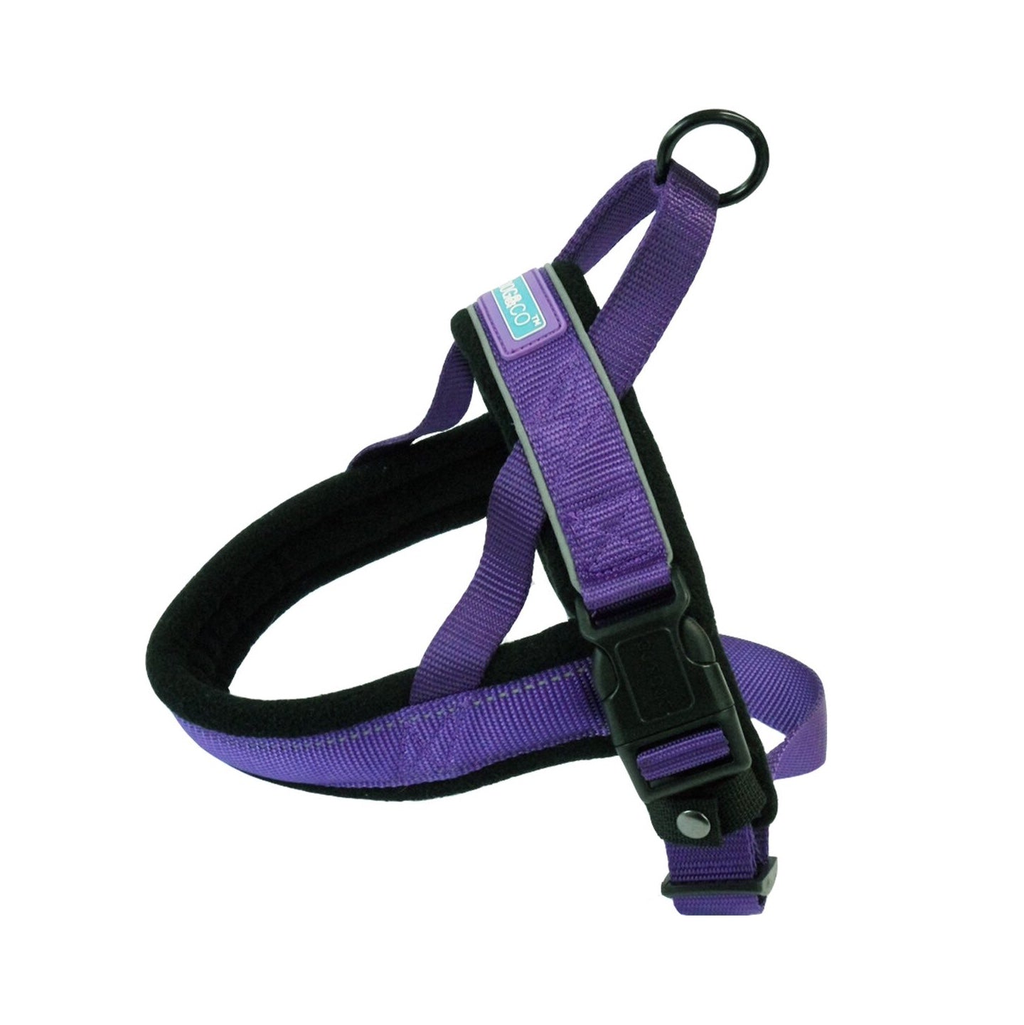 Hemmo  and Co Reflective Padded Purple Harness 14-18` / 35-45cm