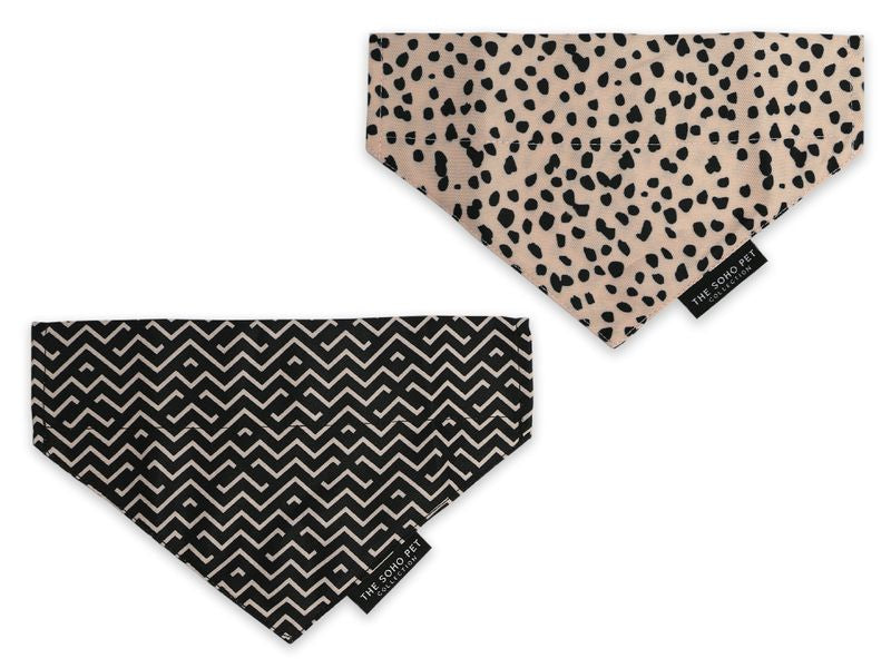 Dalmation/ZigZag Dog Bandana 2Pack
