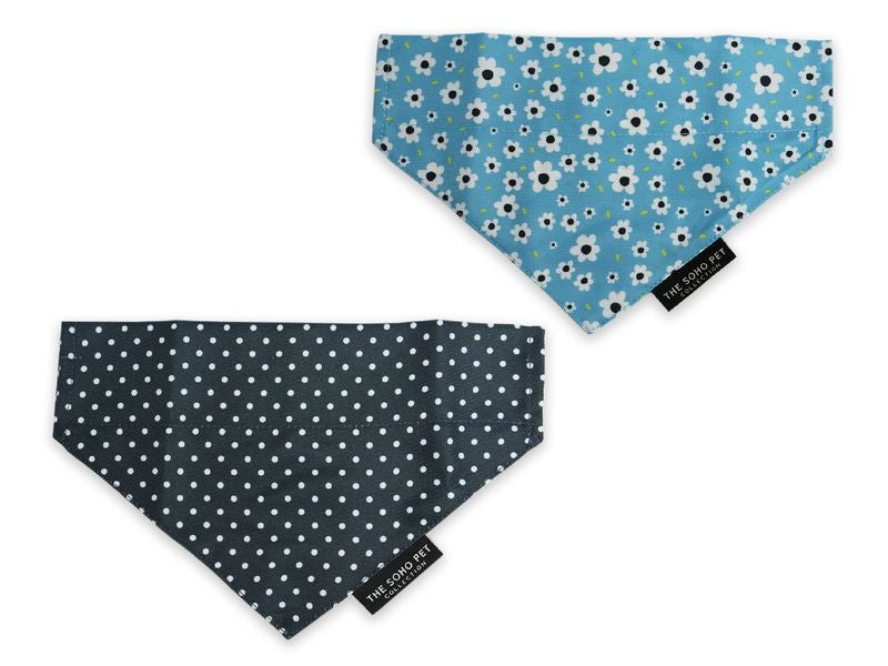 Daisy/Polka Dog Bandana 2Pack