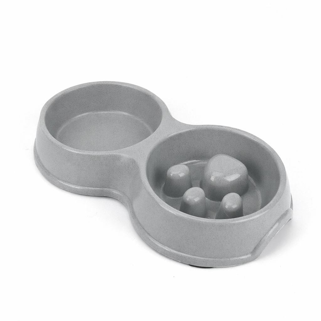 Combo Pet Bowl – Dual Feeding & Slow Feeder Design