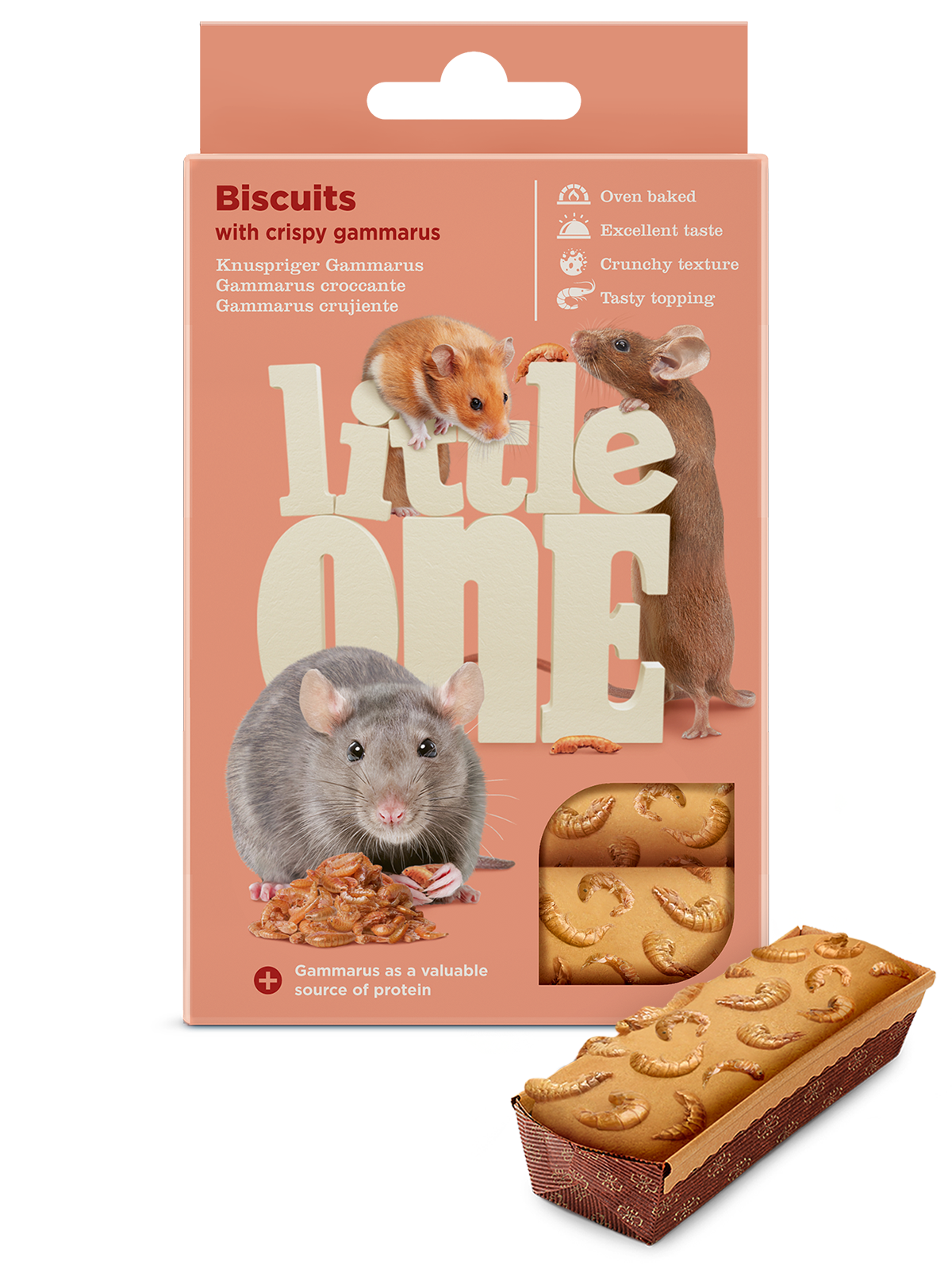 Little One Biscuits for Small Animals With Crispy Gammarus