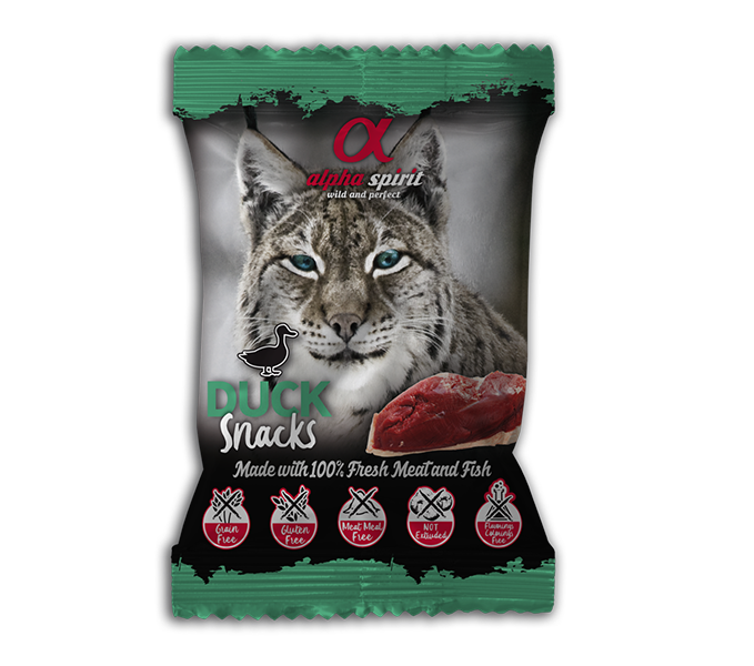 Alpha Spirit Duck snacks for Cats 50g