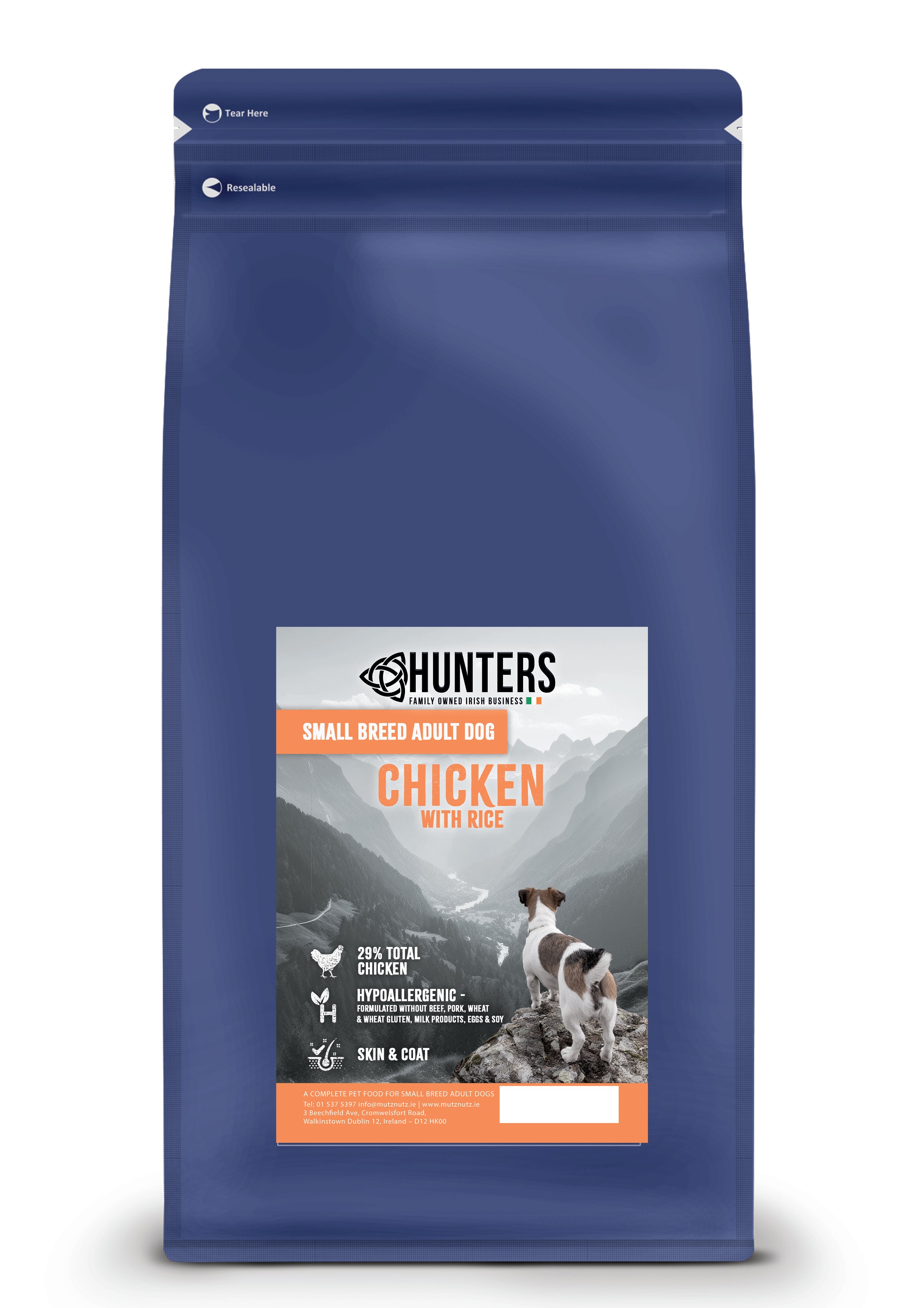 Hunters - Adult Small Breed Dog -  Chicken & Rice