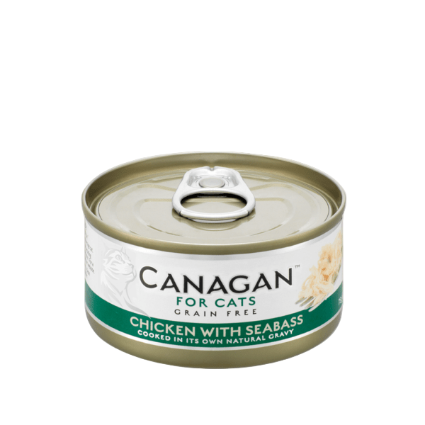 Canagan Chicken with Seabass in Natural Gravy – Premium Grain-Free Wet Cat Food (75g)