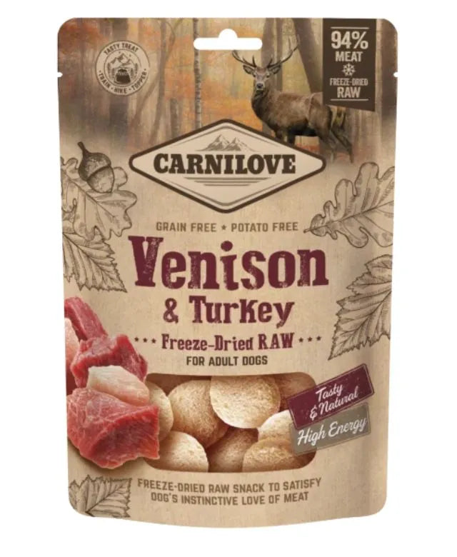 Carnilove Venison & Turkey Freeze-Dried RAW Dog Treats