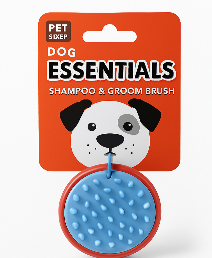 Dog Essentials Shampoo & Groom Brush