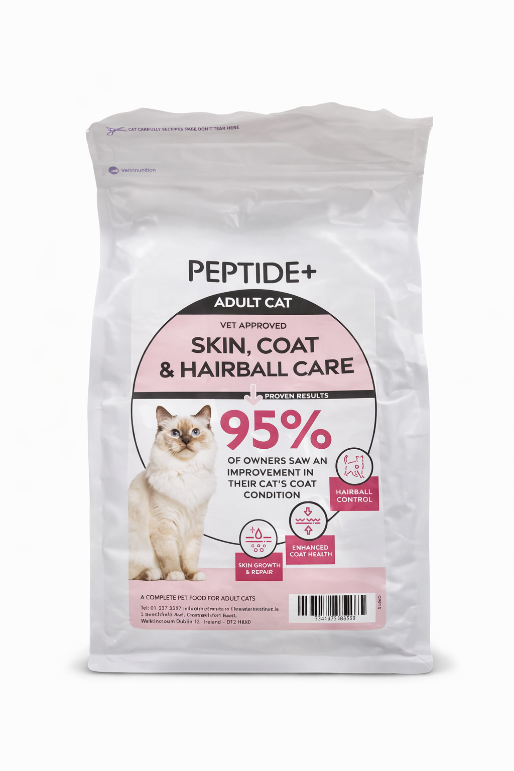 Peptide+ Skin, Coat & Hairball Care - Dry Cat Food