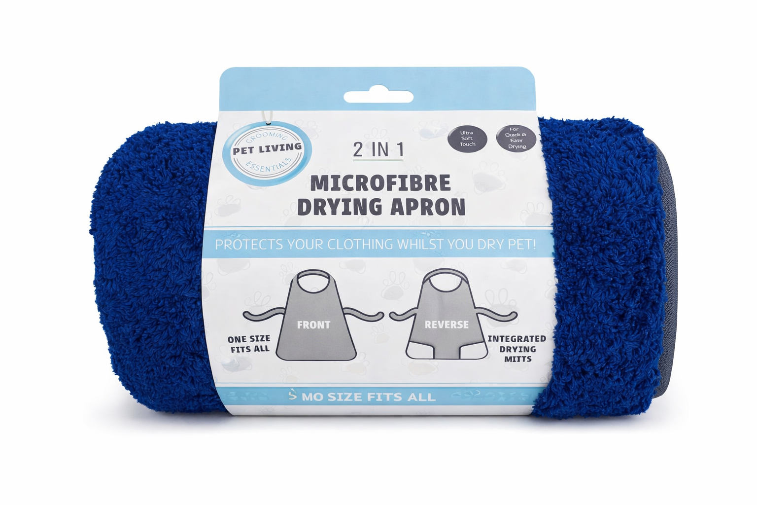 Pet Living 2‑in‑1 Microfibre Drying Apron