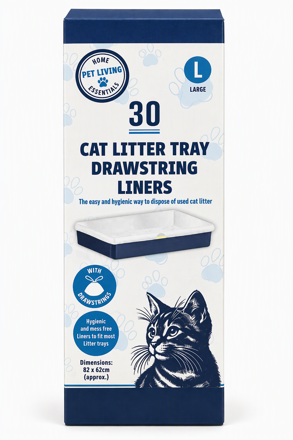 30 Drawstring Cat Litter Liners