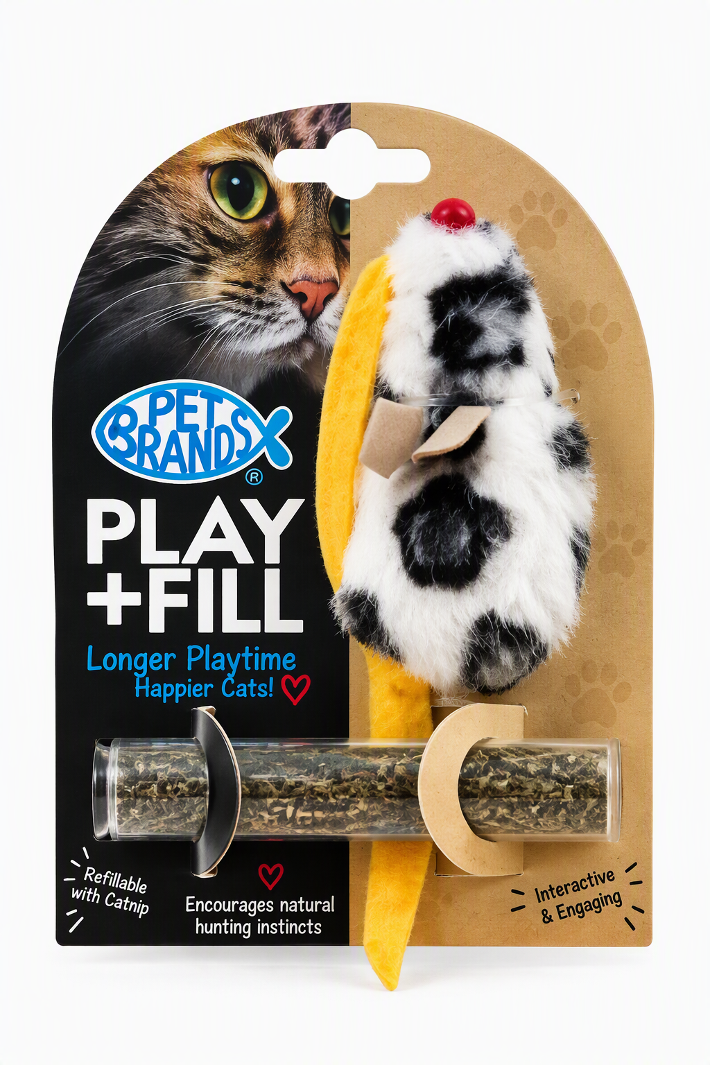 Pets Brand PLAY + FILL Refillable Catnip Play Toy