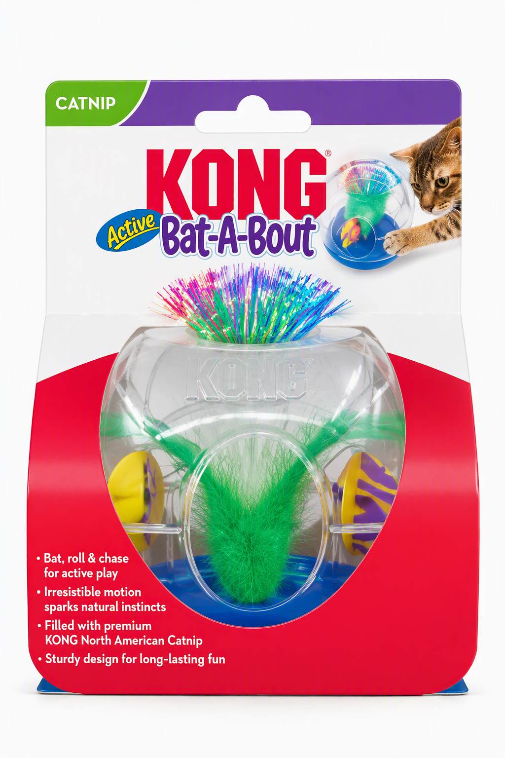KONG Bat-A-Bout Glow Cat Toy