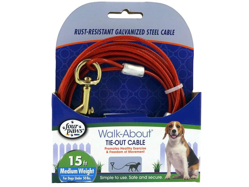 Tie-out Cable Red 15FT