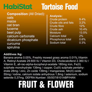Habistat Dry Tortoise Food Fruit and Flower