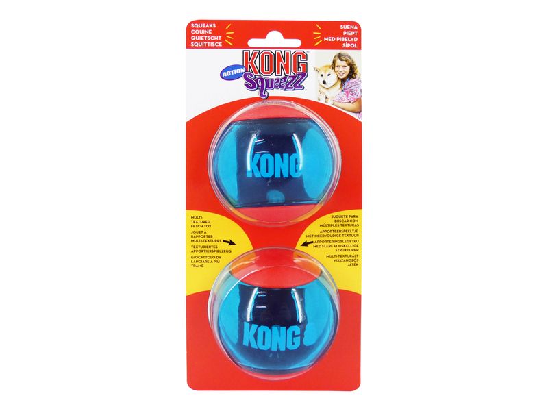 KONG Squeezz Action Dog Toy 2 Balls