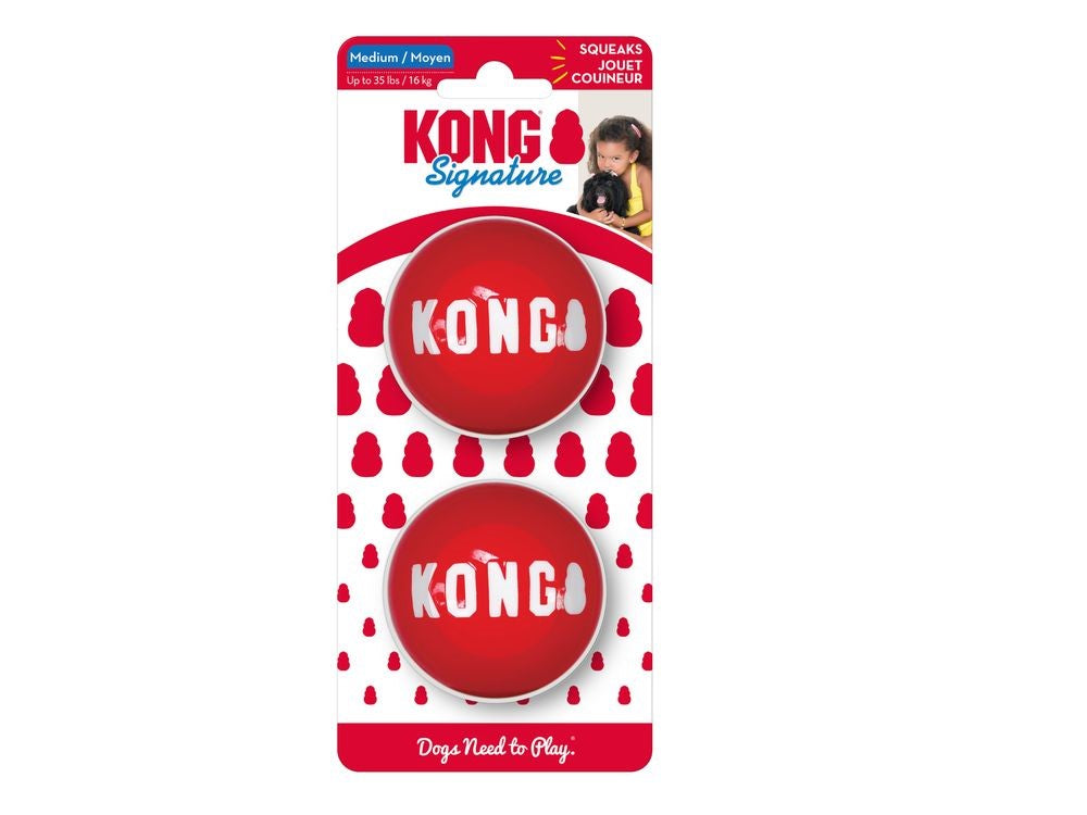 KONG Signature Balls – Medium (2 Pack)