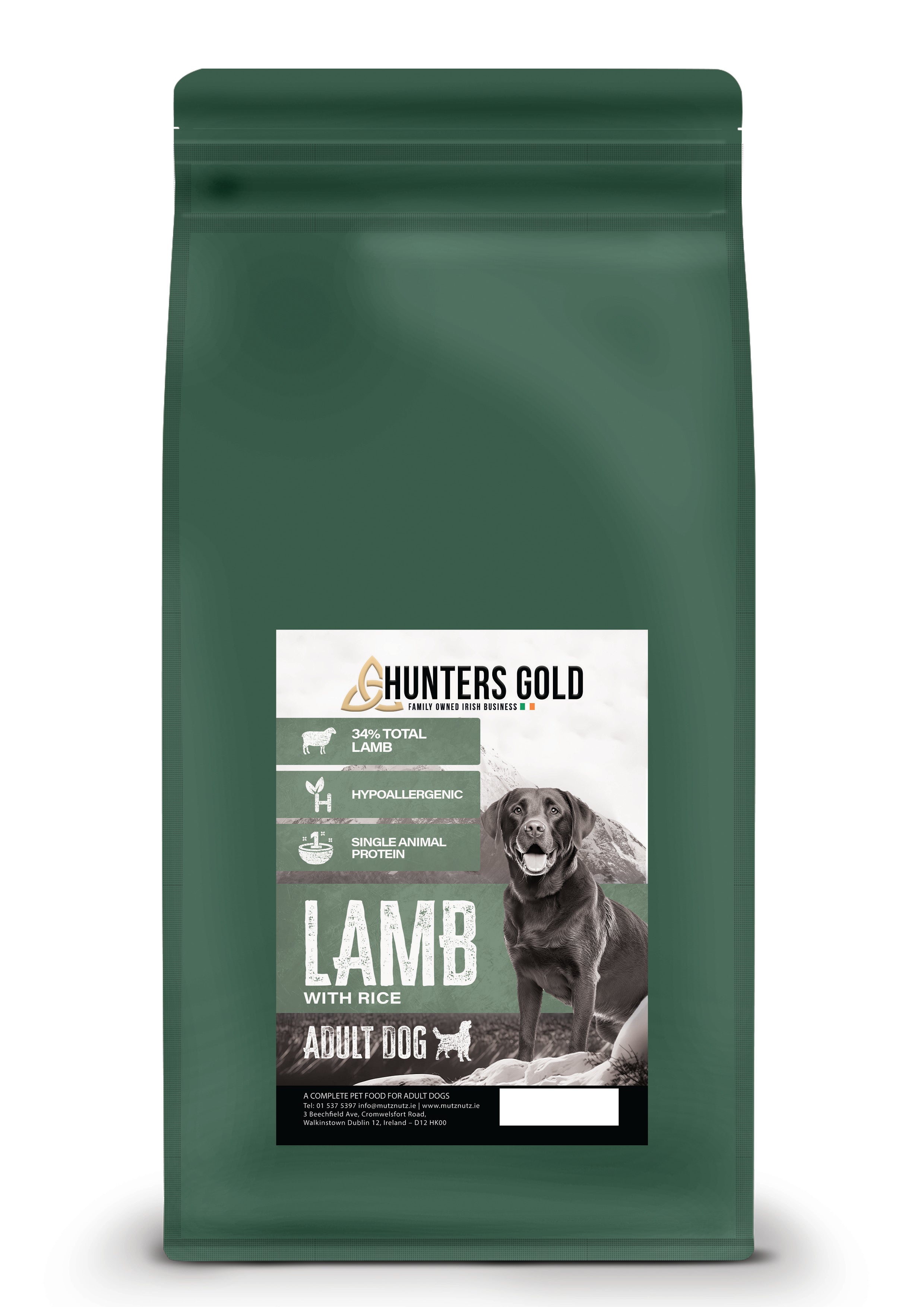 Hunters Gold Adult Dog - Lamb with Rice
