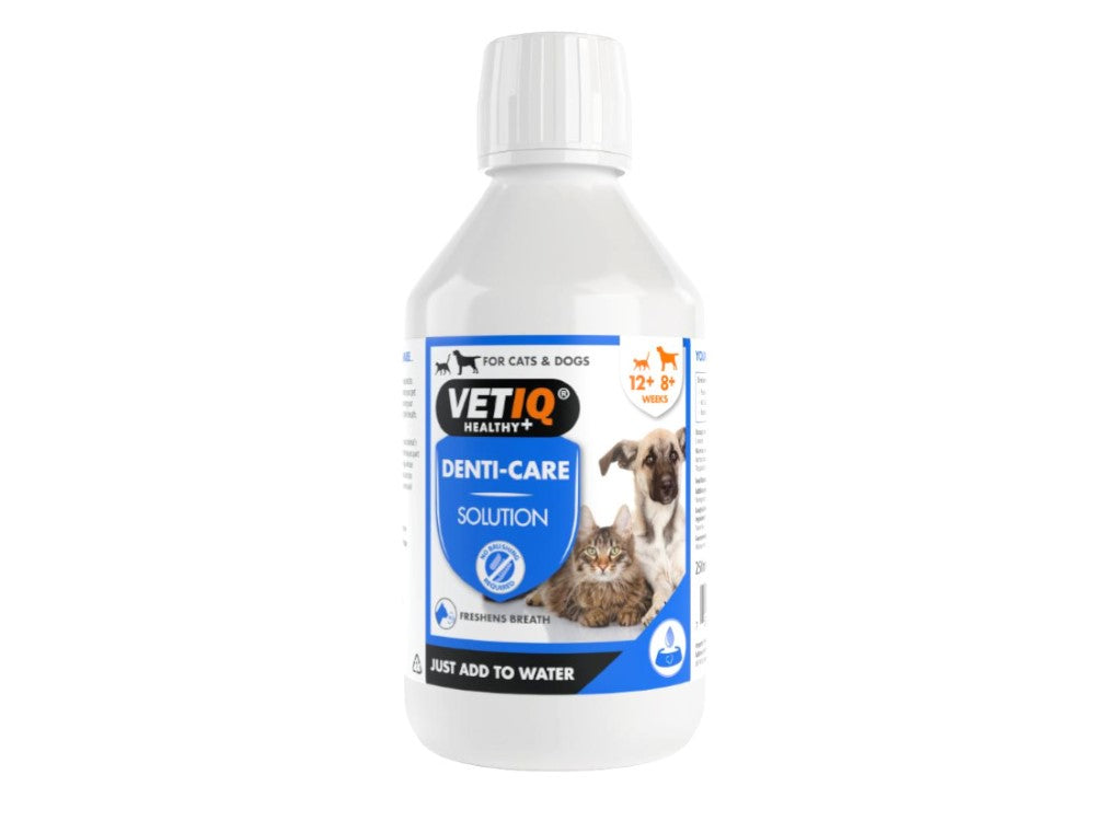 VetIQ 2 IN 1 Denti-Care Liquid 250ml – Fresh Breath for Cats & Dogs