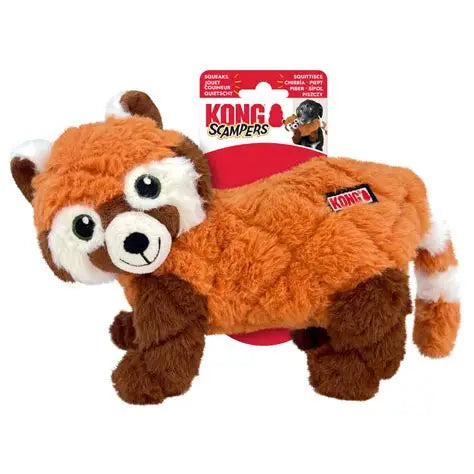 KONG Scamper — Red Panda Plush Dog Toy