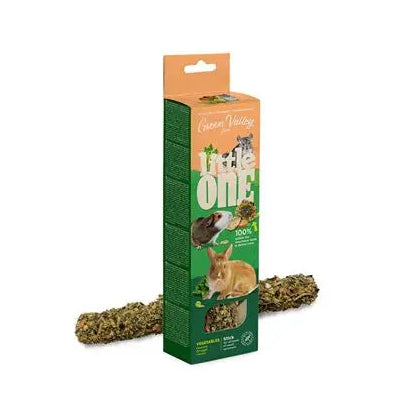 Green Valley pet treat packaging with a stick on a white background