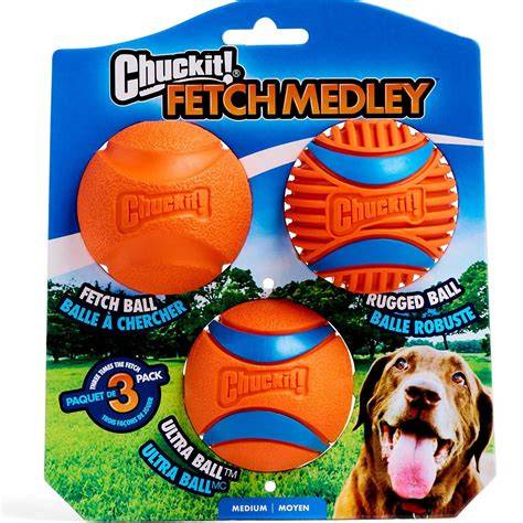 Chuckit! Fetch Ball Medley Medium (3 Pack)