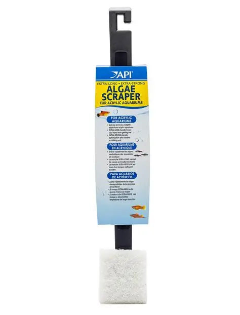 API Extra-Long Crystal-Clear Algae Scraper – For Acrylic Aquariums