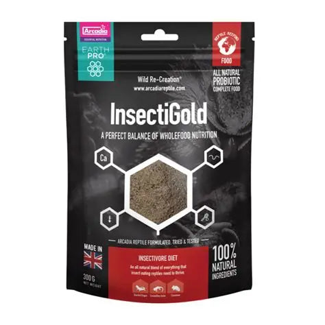 Arcadia Reptile InsectiGold Nutrition for Insect-Eating Reptiles
