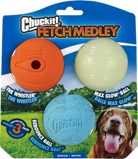 Chuckit! Fetch Ball Medley Medium (3 Pack)