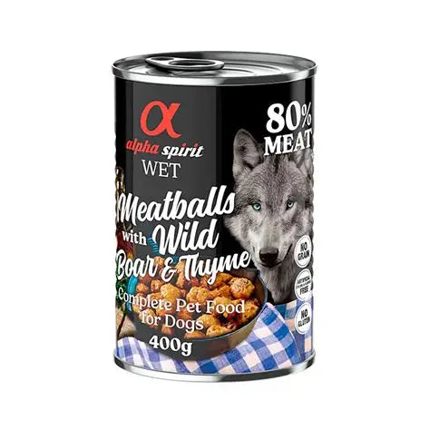 Alpha Spirit Wild Boar with Thyme Meatballs Dog Wet Food