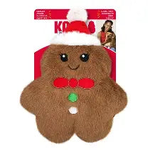 KONG Holiday Snuzzles Mini Gingerbread Man – Festive Squeaky Toy for Small Dogs