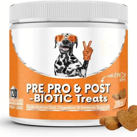 PRE, PRO & POST-BIOTIC Treats – Gut & Immune Support for Dogs