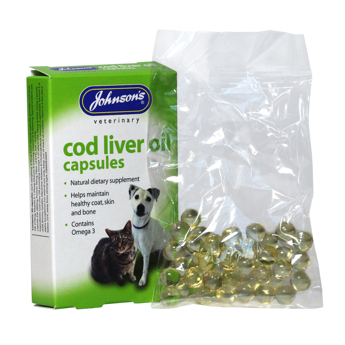 Johnsons Cod Liver Oil Capsules For Cats & Dogs