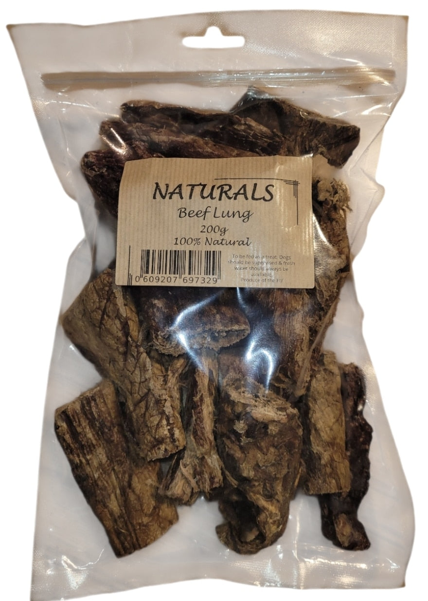 Naturals Beef Lung 200g Dog Treat